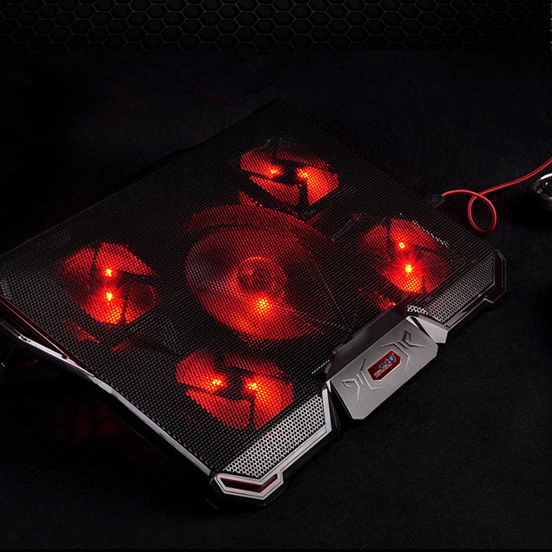 

SeenDa Desk Adjustable Radiator Laptop Stand Support 12" to 17" with 5 Fans USB Cooling Heat Dissipation Holder for Notebook