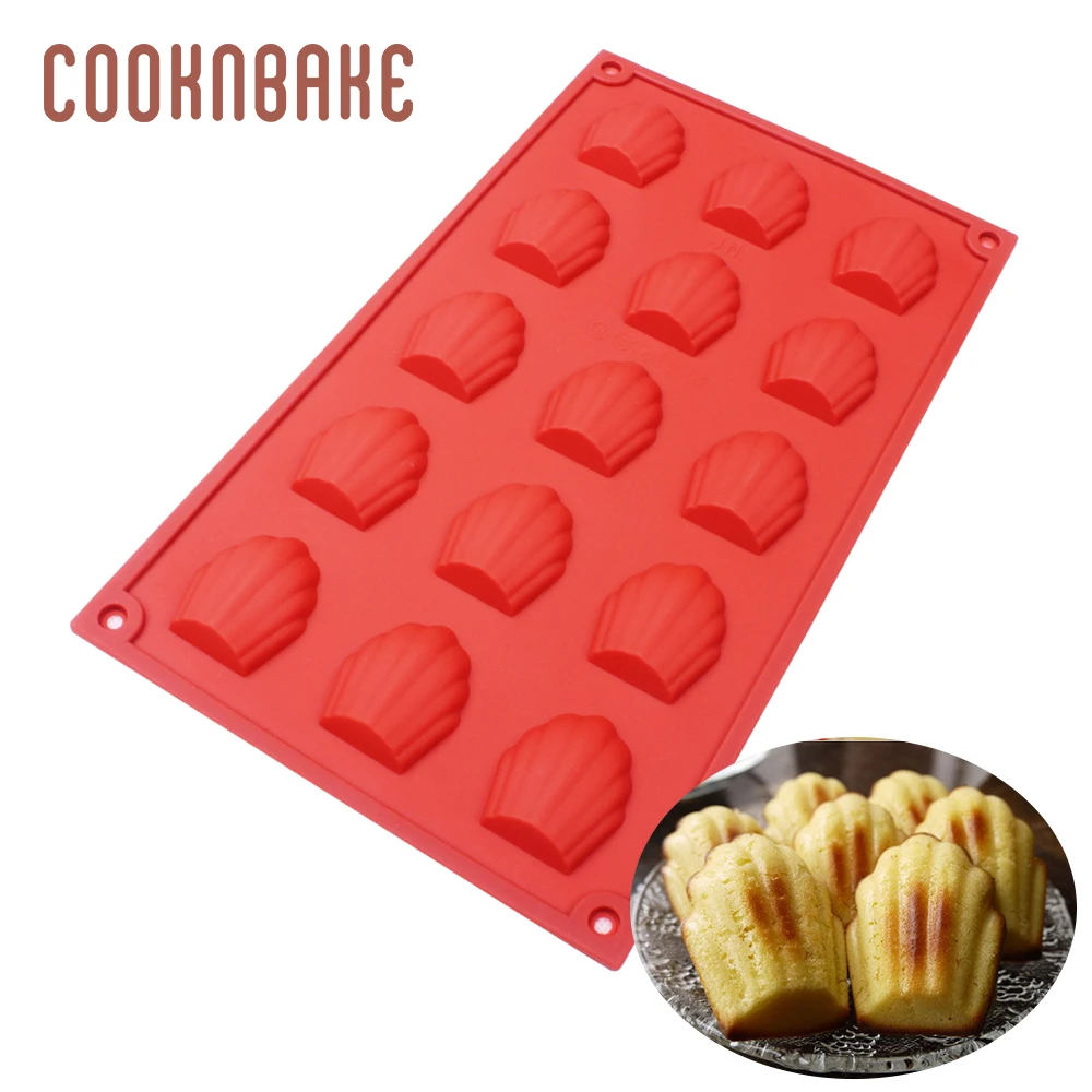 COOKNBAKE силиконовая форма для печенья Madeleine силиконовая форма для шоколада клейкая помадка форма оболочка хлебное печенье инструмент для выпечки торта форма для мыла - Цвет: SICM-215-2