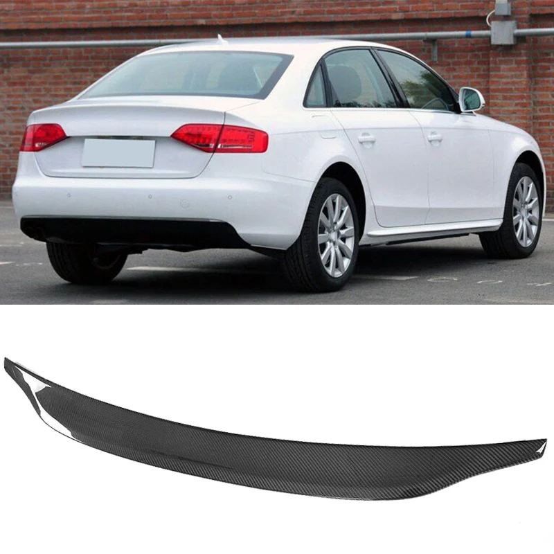 Carbon Fiber Rear Trunk Boot Lip Wing Spoiler For Audi A4 B8 B9 Sedan 4-Door 2009-2018 | Автомобили и мотоциклы