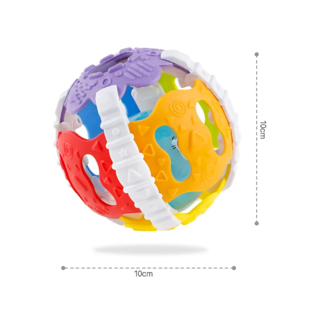 

Toy Baby Rattle Soft Rubber Can Bite Hand Catch Ball Toy With Sound And Light Fitness Ball Newborn Puzzle