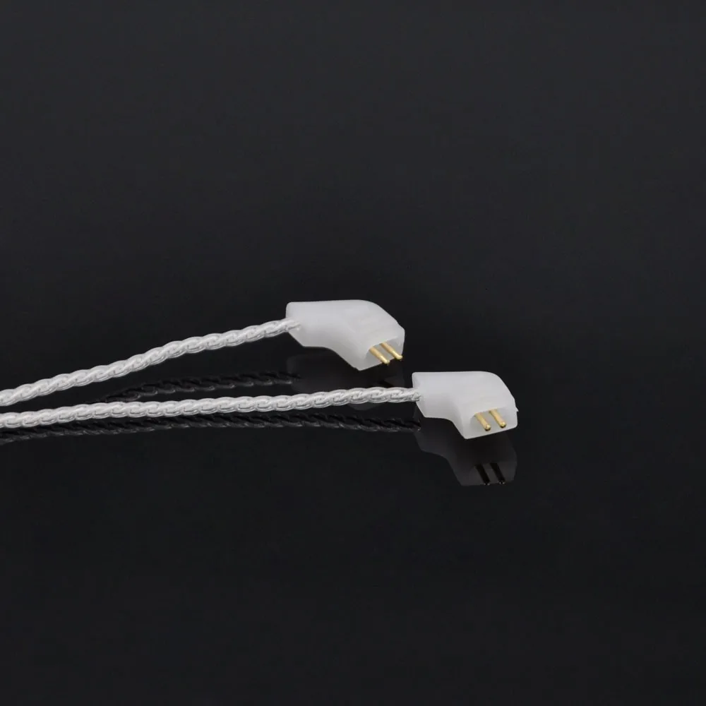 KZ ZST ZS10 ES3 ES4 кабель 2pin 0,75 мм Модернизированный посеребренный кабель для наушников кабель для обновления KZ ZST ZS10 ES4 KZ AS10 KZ BA10