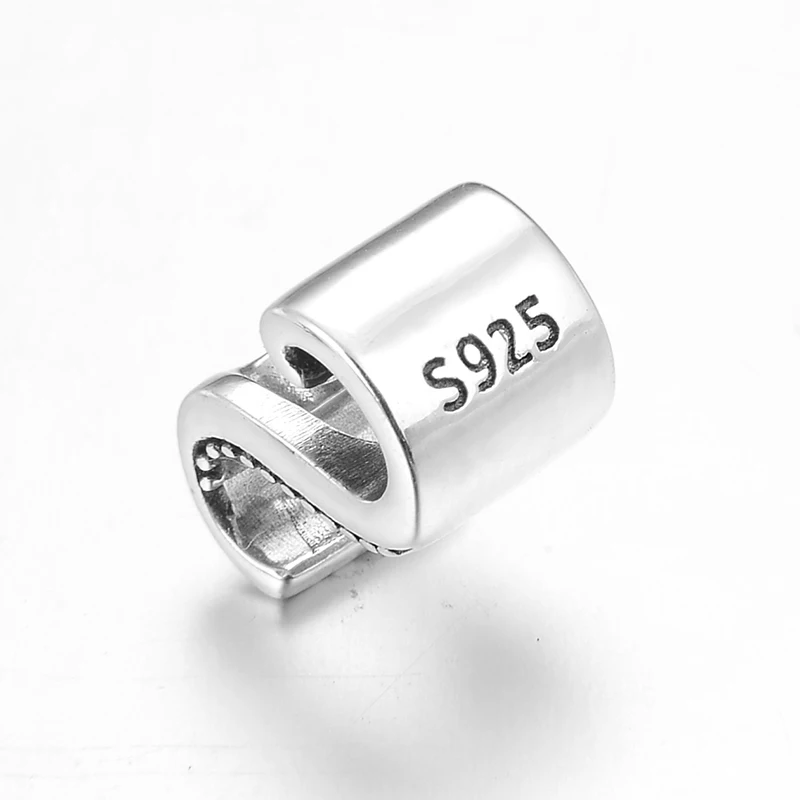 Настоящее письмо S 925 стерлингового серебра бусы с алфавитом аксессуары для