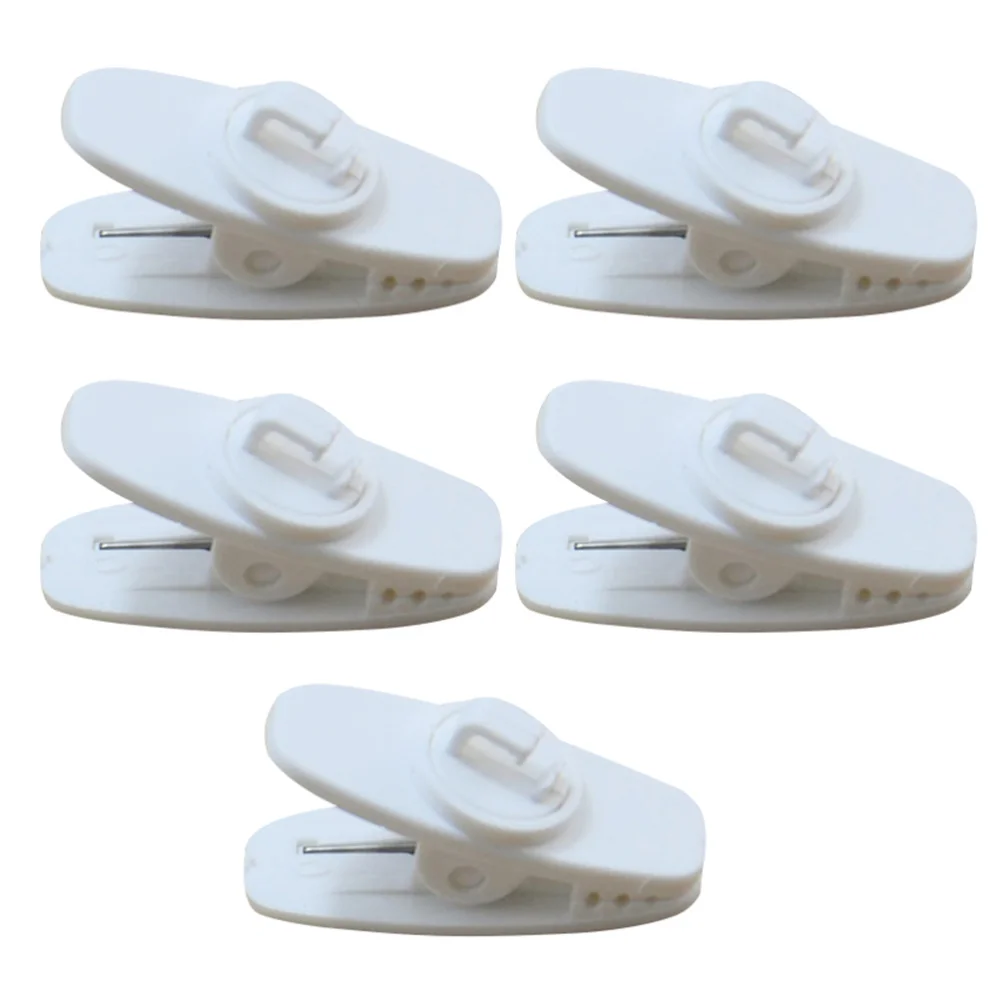 

5pcs Portable Rotating Headphones Spaghetti Headset Clamps Neutral Clip Headset Connector Collar Headphone Cable Clamps (White)