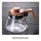 Стеклянная кофеварка с деревянной ручкой, ручная капельная Кофеварка, капельница для выпечки, стеклянный кофейник, прозрачный чайник