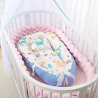 Детская кроватка-гнездо с подушкой, портативная кроватка для путешествий, хлопковая Колыбель для новорожденных, детская кроватка-бампер