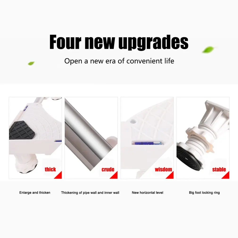 

Washing Machine Base Bracket Movable And Adjustable Refrigerator Base 4 Feet 4 Wheel Air Conditioning Base