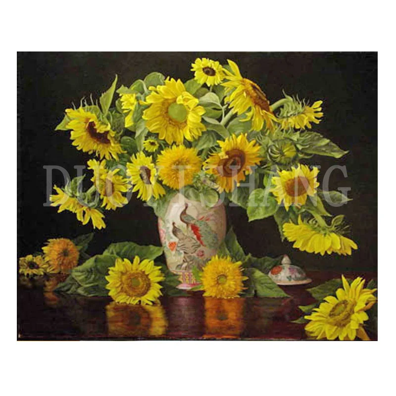 Алмазная вышивка сделай сам цветок подсолнуха полная квадратная круглая картина