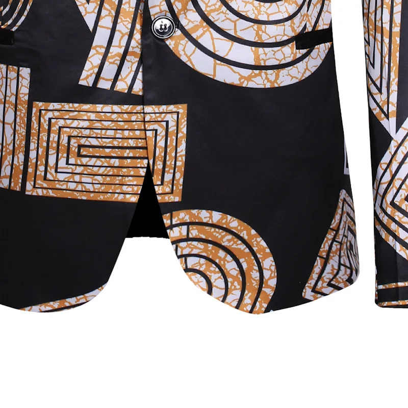 Пиджак Мужской Однорядный на одной пуговице Модный повседневный пиджак с