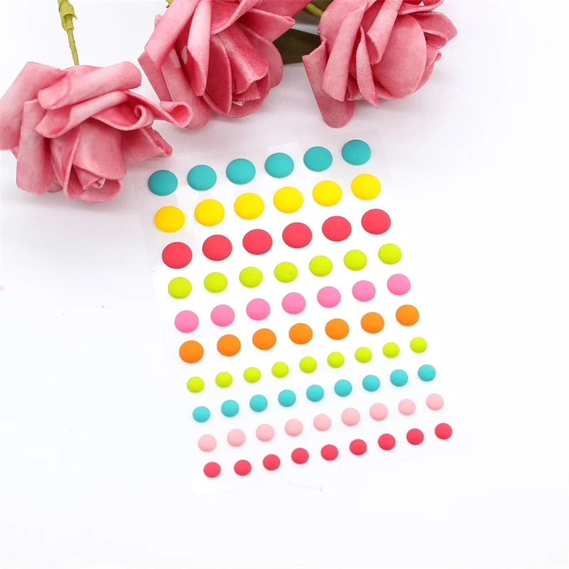 Красочные сахарные спринклеры самоклеющиеся эмалированные точки смолы наклейки