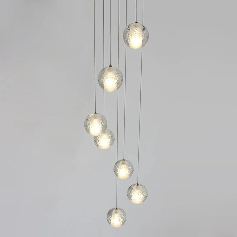 modern crystal ball pendant lights home luxury decor pendant lamp living room restaurant hotel villa stairs hanging lamp fixture free global shipping