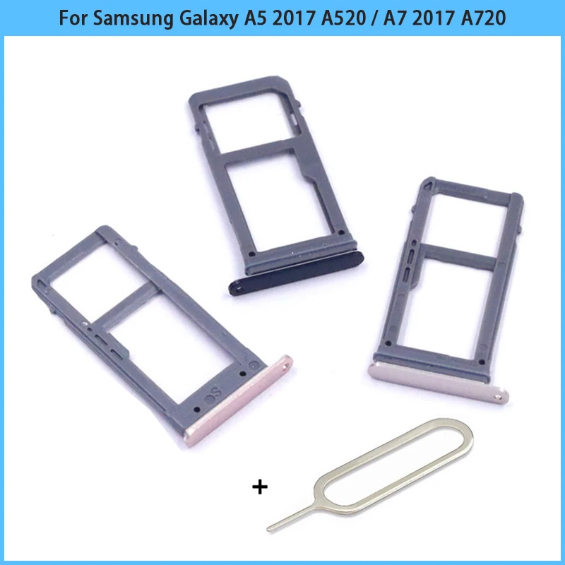 1 Набор лоток для Sim-карт на две Sim-карты Samsung Galaxy A5 2017 A520 / A7 A720 | Мобильные телефоны и