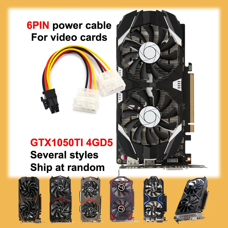 Видеокарта с кабелем питания GPU RTX2080 RTX3080 игровая видеокарта GTX1050TI GTX1650 GTX1660 RTX2060 видеокарта супер качество