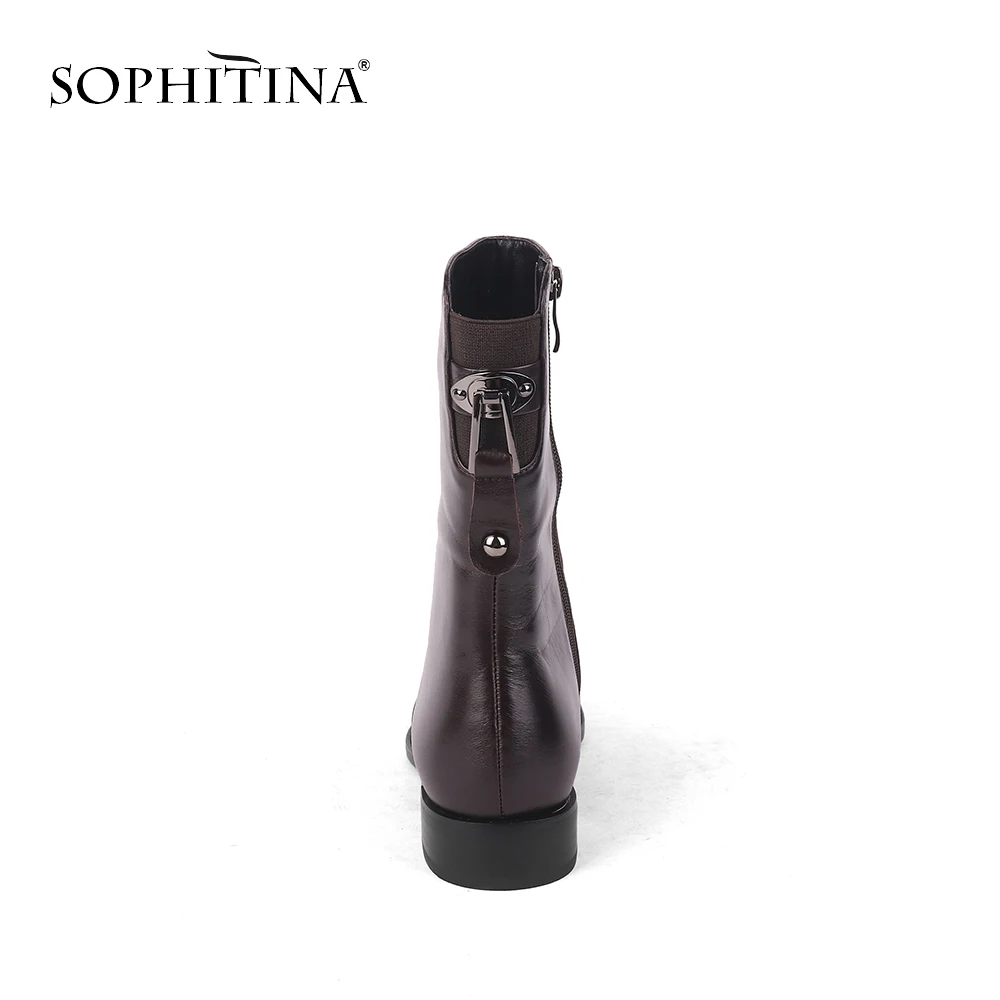 SOPHITINA/новые женские ботинки Высококачественная удобная обувь из натуральной