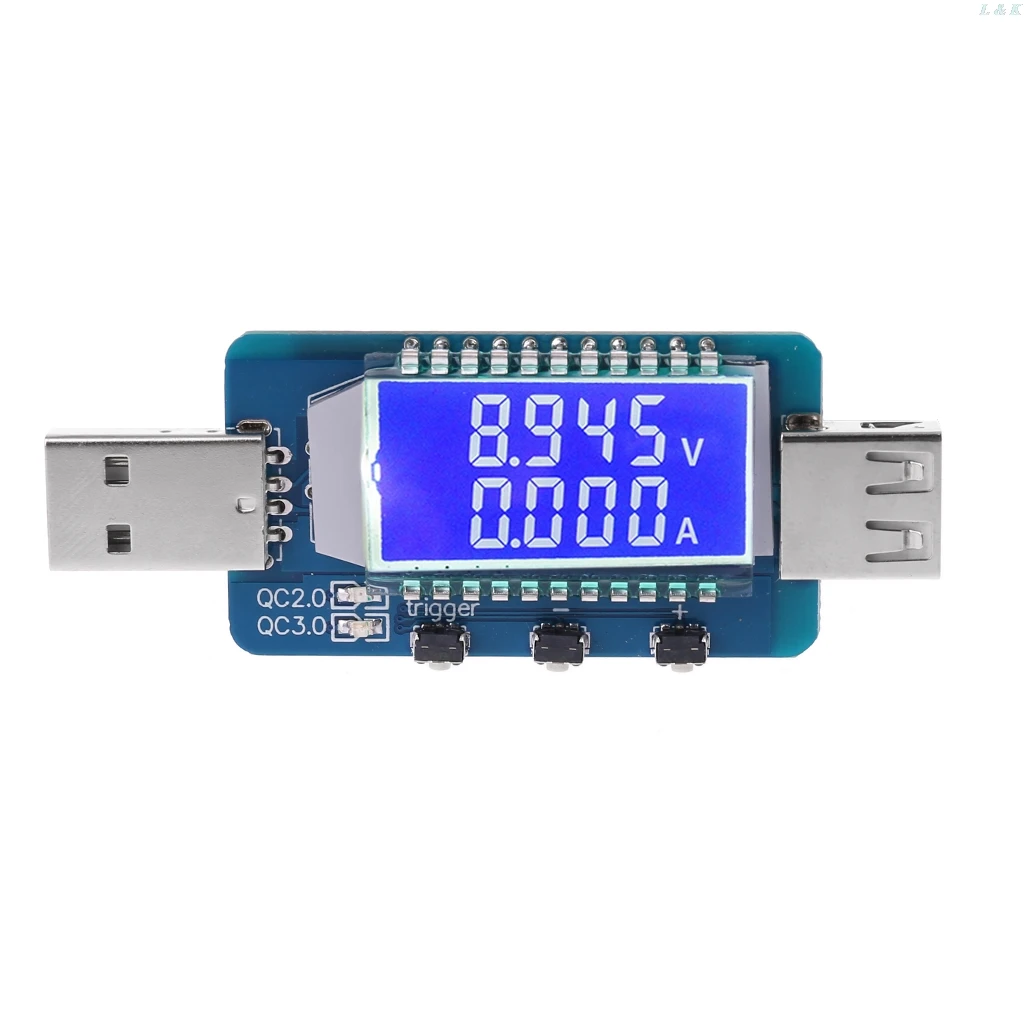 Цифровой электронный Внешний аккумулятор QC2.0/QC3.0 с триггером USB быстрое зарядное