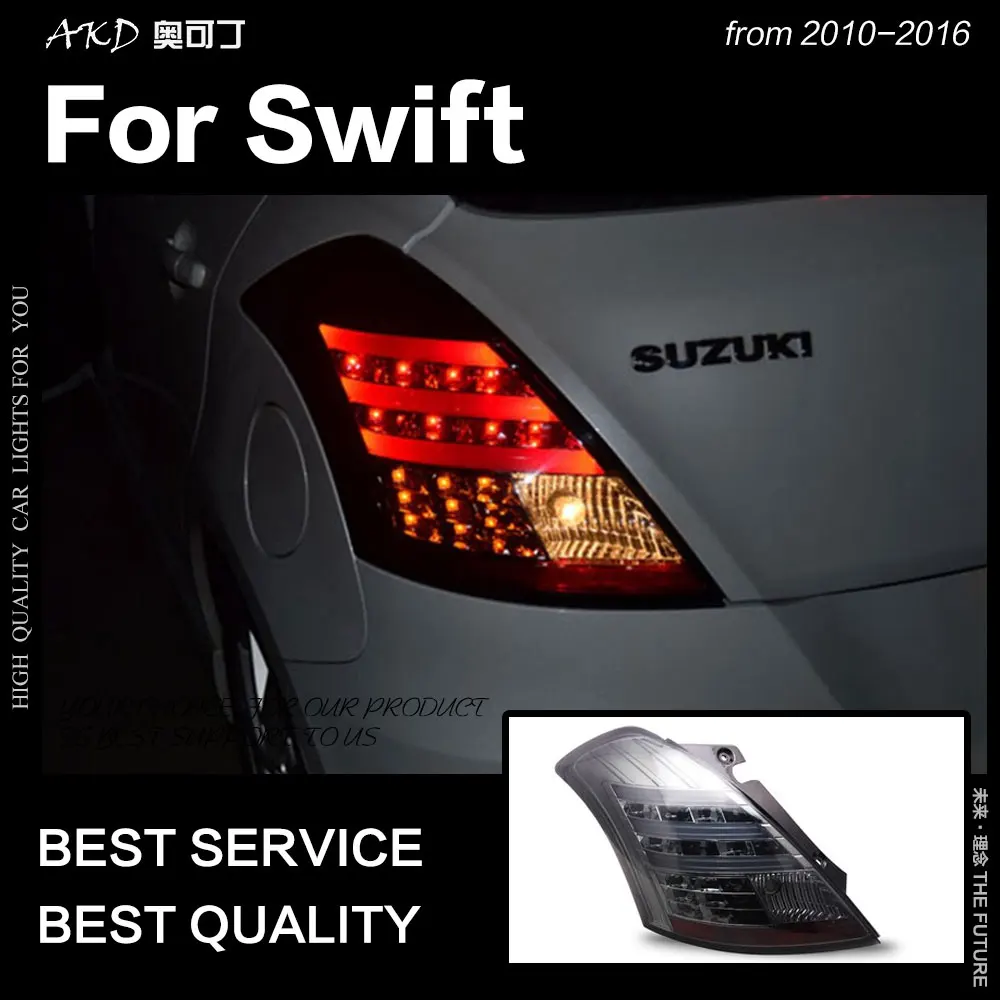 AKD автомобильный Стайлинг для Suzuki Swift задние фонари 2005- Swift светодиодный задний фонарь светодиодный дневные ходовые огни тормоза Обратный Авто аксессуары