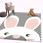 2021 корейский стиль милый кролик коврики с узором домашний декор принцессы комнаты нескользящий ковер розового, серого, черного, Гостиная коврик