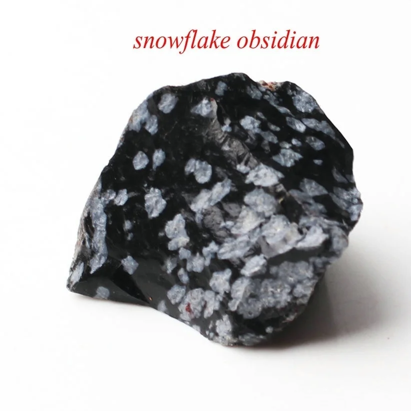 Snowflake obsidian Природный камень, розовый кварц, флюорит, аметист, апатит, кристалл, необработанный камень, необработанный драгоценный камень, минеральный образец, нерегулярные рейки, исцеление - Цвет: Snowflake obsidian