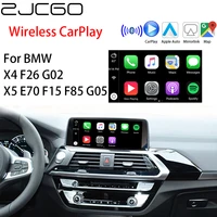 zjcgo wireless apple carplay android auto interface adapter box for bmw x4 f26 g02 x5 e70 f15 f85 g05 cic evo nbt system