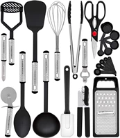 new nylon silicone cooking baking utensils suit 24 pieceset kitchen non stick spatula spoon wire planer food tongs egg beater