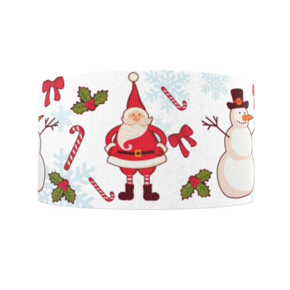 

David accessories 75mm Christmas Snowman Printed Polyester Ribbon 50yards,DIY Garment Headbands Bow-knot,50Yc11527