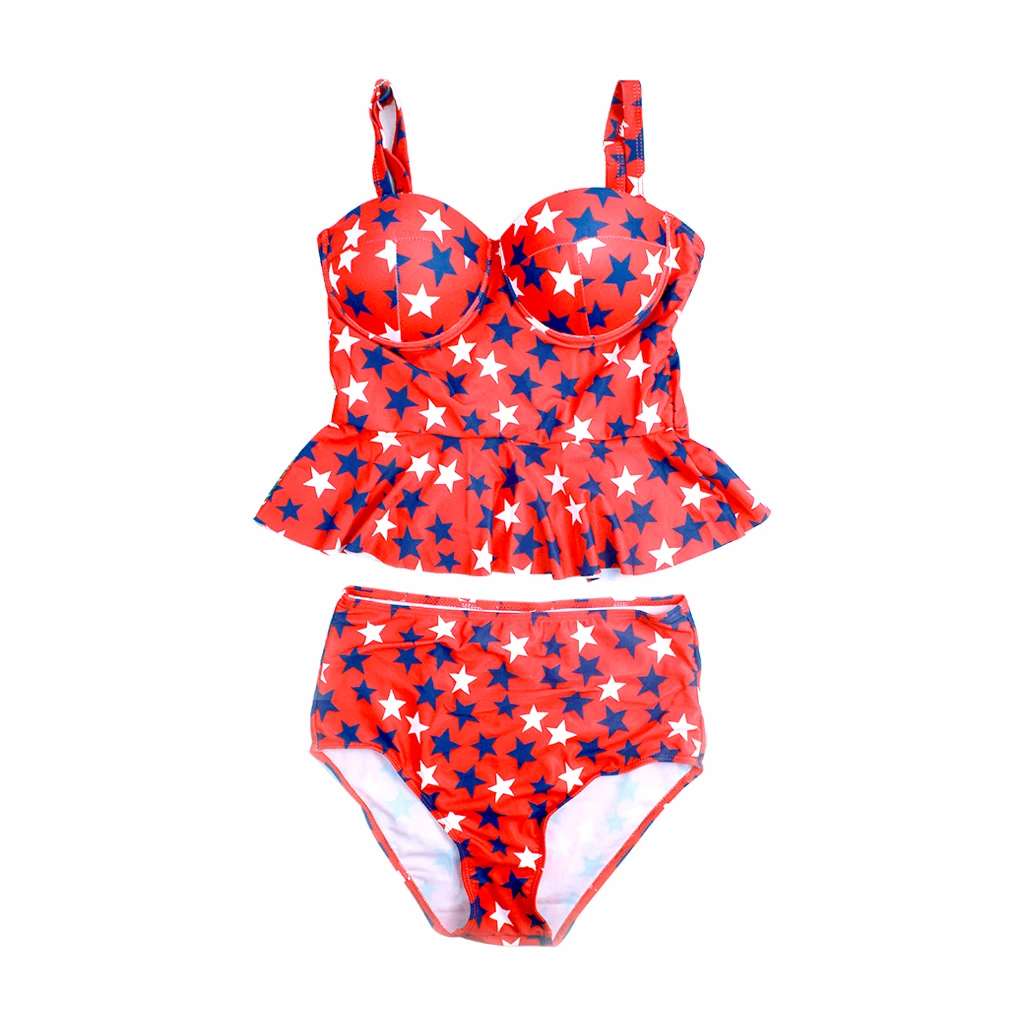 Новинка 2019 Женский танкини набор треугольный пуш-ап купальник два предмета