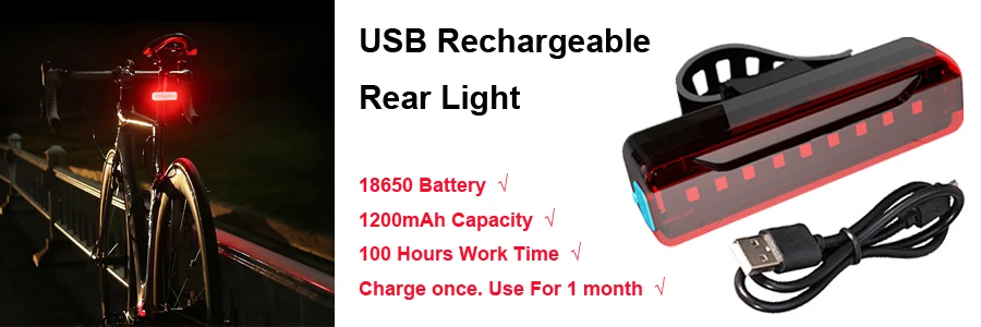 NEWBOLER 1200mAh велосипедный фонарик USB перезаряжаемый светодиодный фонарь для мотоцикла комплект передних и задних огней Waetproof Велосипедное головное крепление