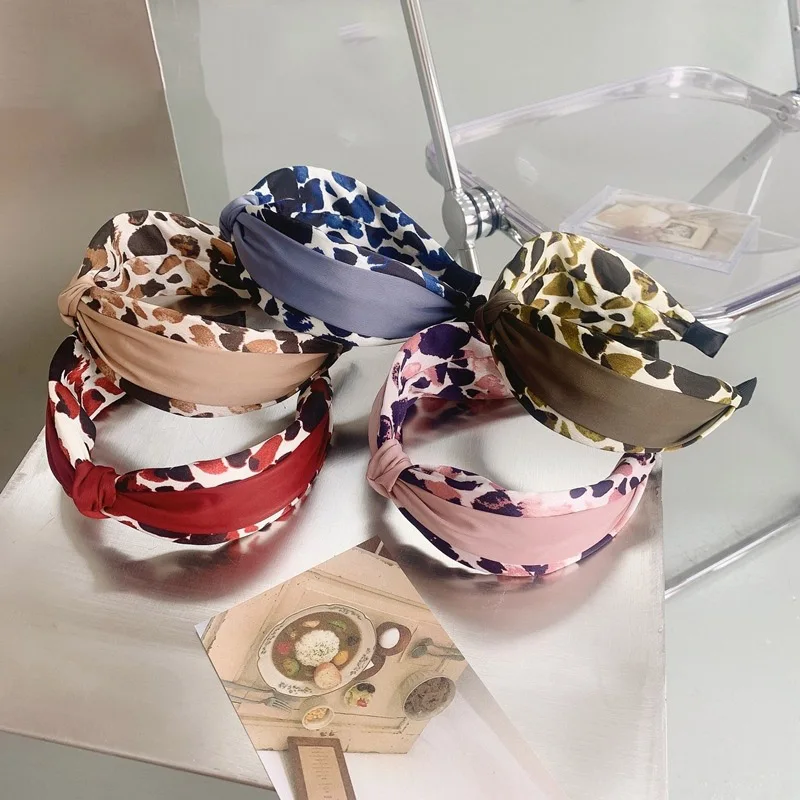 

1 Pc Fashion Women Headbands Wide Knot Camouflage Hair Bands Hoops For Women Girls Elegant Soft Lady Hair Accessories Turban