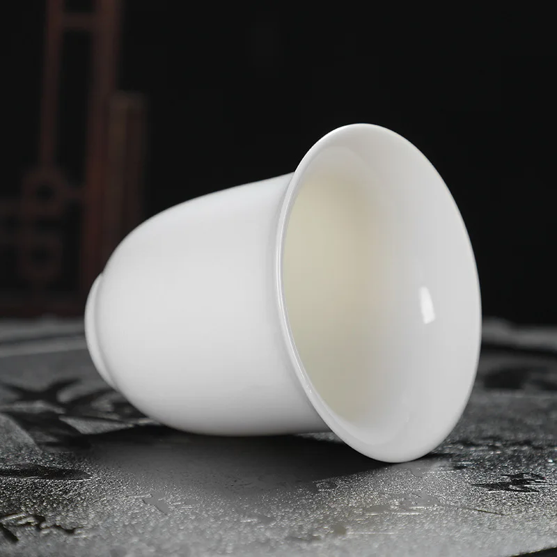 Dehua большая чайная чашка из хлопка и нефрита одна белый фарфоровый чайный набор