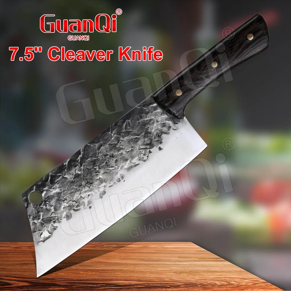 Кованый кухонный нож из нержавеющей стали острый клинок ручной работы для