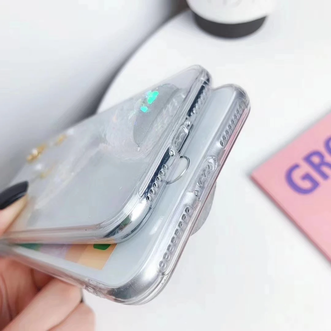 Блестящий телефонный чехол с Луной звездой дельфином для IPhone 6 S 7 8 Plus X XR XS MAX