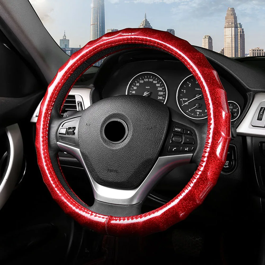 Colorful Pink Purple Red Car Steering Wheel Covers Women Covered Steering-Wheel Case Interior Accessories | Автомобили и