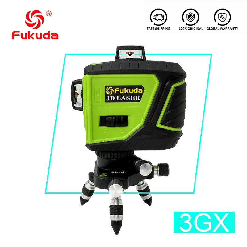 Лазерный уровень Fukuda 3D 93T 3GX горизонтальный и вертикальный самовыравнивающийся 3d