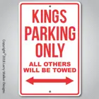 Ларри Уокер проектирует дизайн Кинга только алюминиевый знак парковки с любым УФ-защитным покрытием для любой погоды