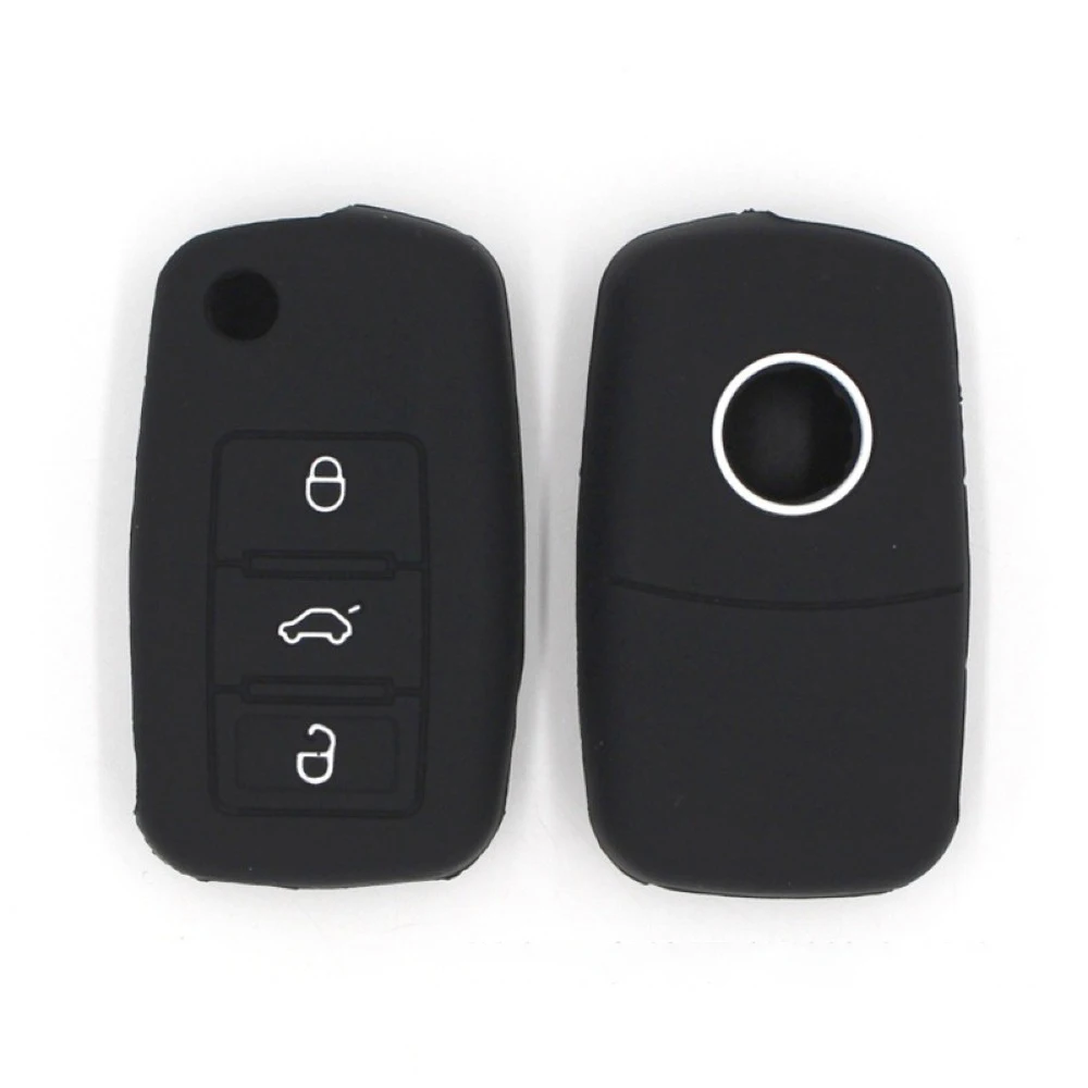 

Silicone Car Key Cover For Volkswagen VW Golf 4 5 6 7 Bora Jetta POLO MK4 MK6 Bora Passat B5 B6 B8 Superb Tiguan Beetle 3B Skoda