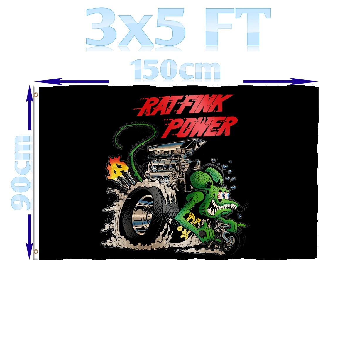 BENFACTORY Store 3x5 футов крыса Финк мощность езды на мотоцикле флаг однослойный 100D