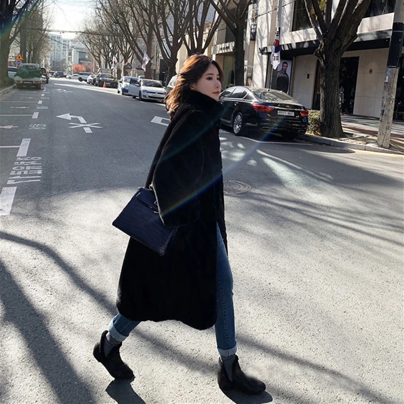 Heydress, зимние женские пальто,, мех норки, свободные, Роскошные, плотные, теплые, для девушек, большие размеры, Женский плюшевый кардиган, верхняя одежда