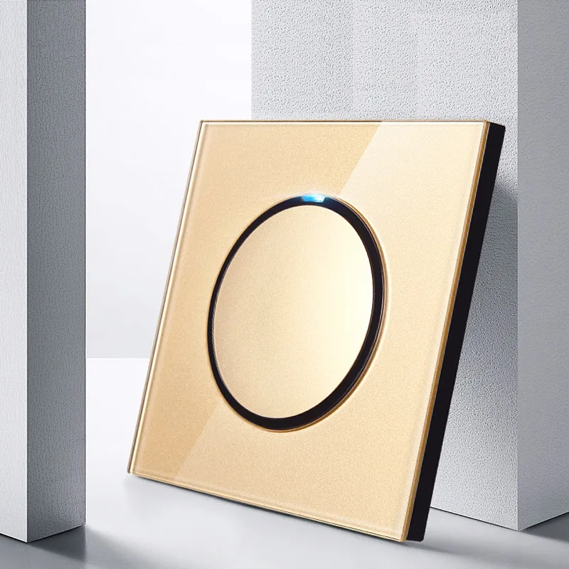 Стеклянный выключатель цвета шампанского золотого и белого 1 банда 2 банды 3 4