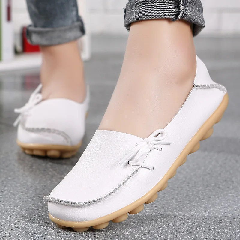 

Women Flats Hot Sell Colourful Leather Women Loafers Ballet Pointed Toe Flats Ladies Shoes Loafers Plus Size 44 Zapatos De Mujer