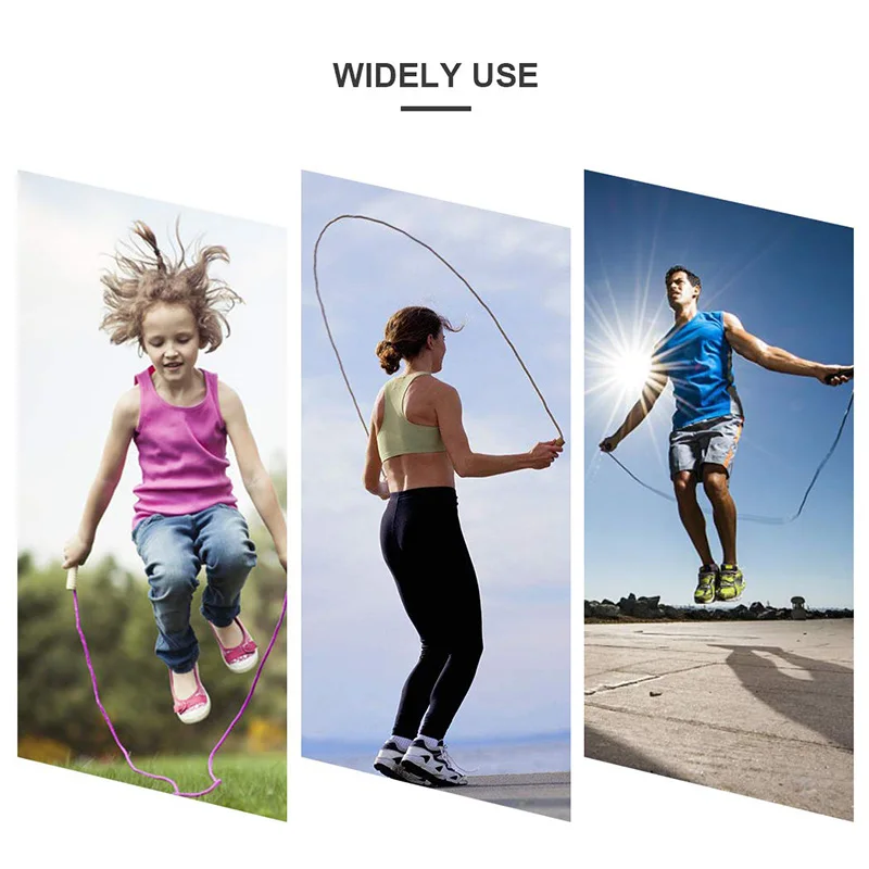 New 2.8m Adjustable Jump Rope Bamboo knot Anti-Slip Handle Skipping Exercise Crossfit Fitness Equipment for Athlete Workout | Спорт и