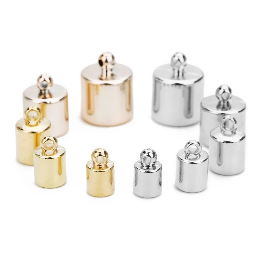 

100pcs/lot 4/5/7/8/10mm Hole Rose Gold Color CCB Spacer End Bead Caps for DIY Tassel Jewelry Making Supplies