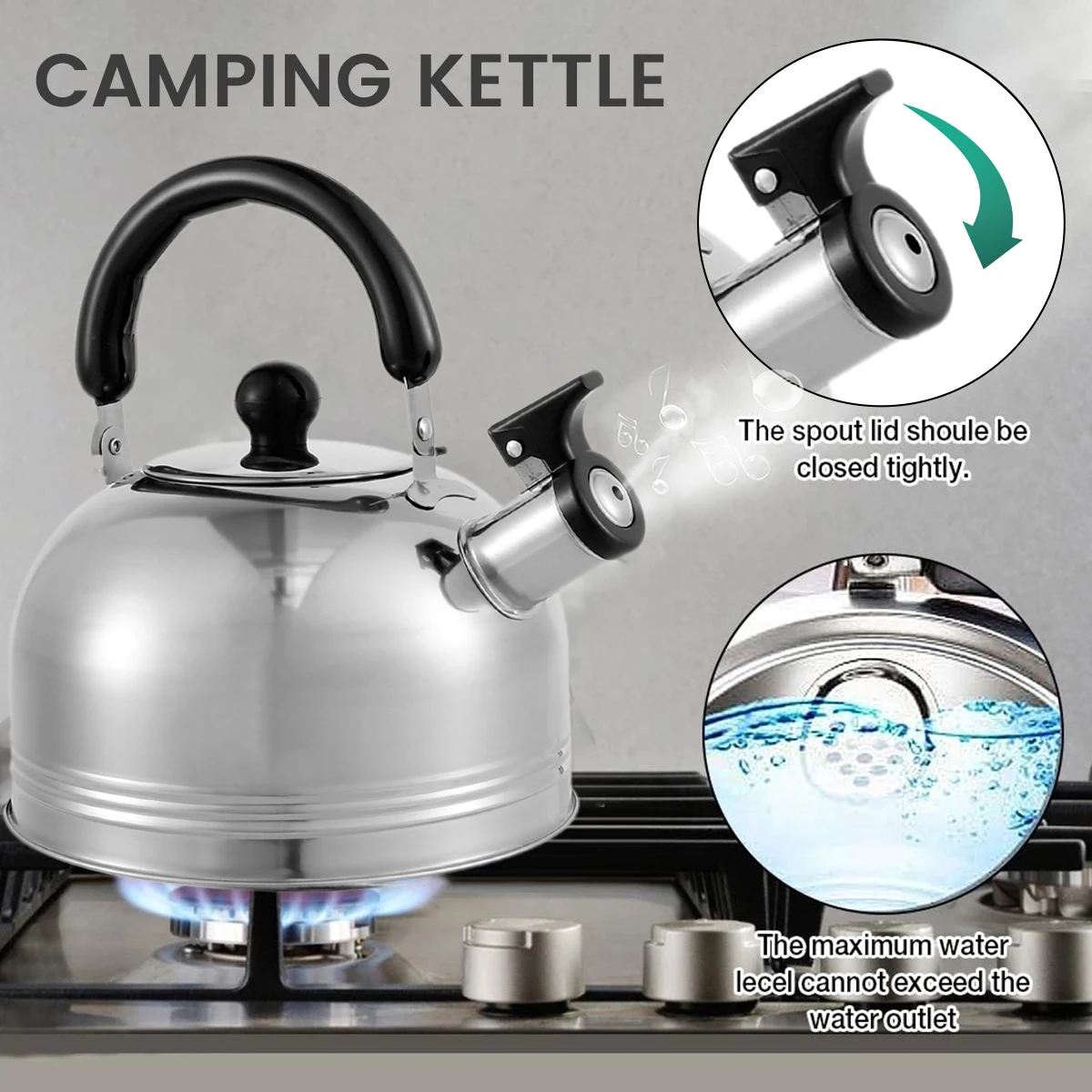 

Портативный чайник из нержавеющей стали, 2 л