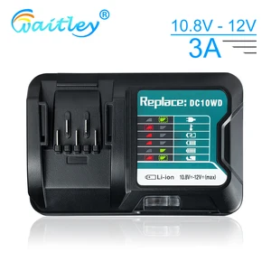 battery fast charger for makita 10 8v 12v tool batterys charging dc10wd bl1015 bl1016 bl1021b bl1041b 40w 3a current eu plug free global shipping