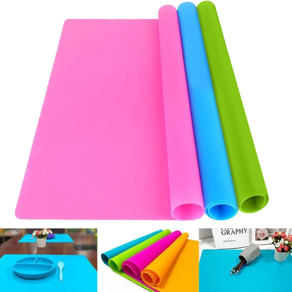 

40*30CM Silicone Mat Non-Stick Heat Resistant Baking Liner Placemat Table Protector Pastry Dining Table Mat Kitchen Accessories