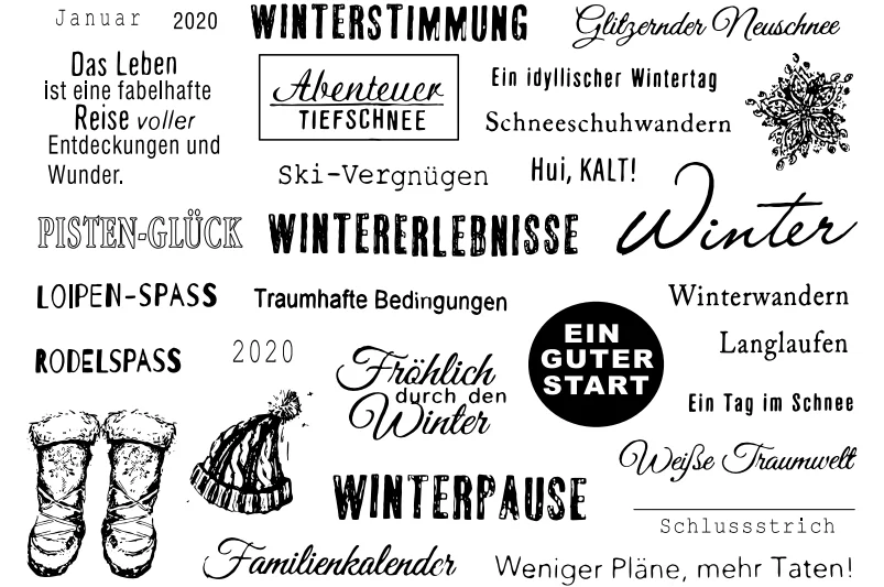 Немецкие зимние прозрачные штампы для скрапбукинга бумажные изделия