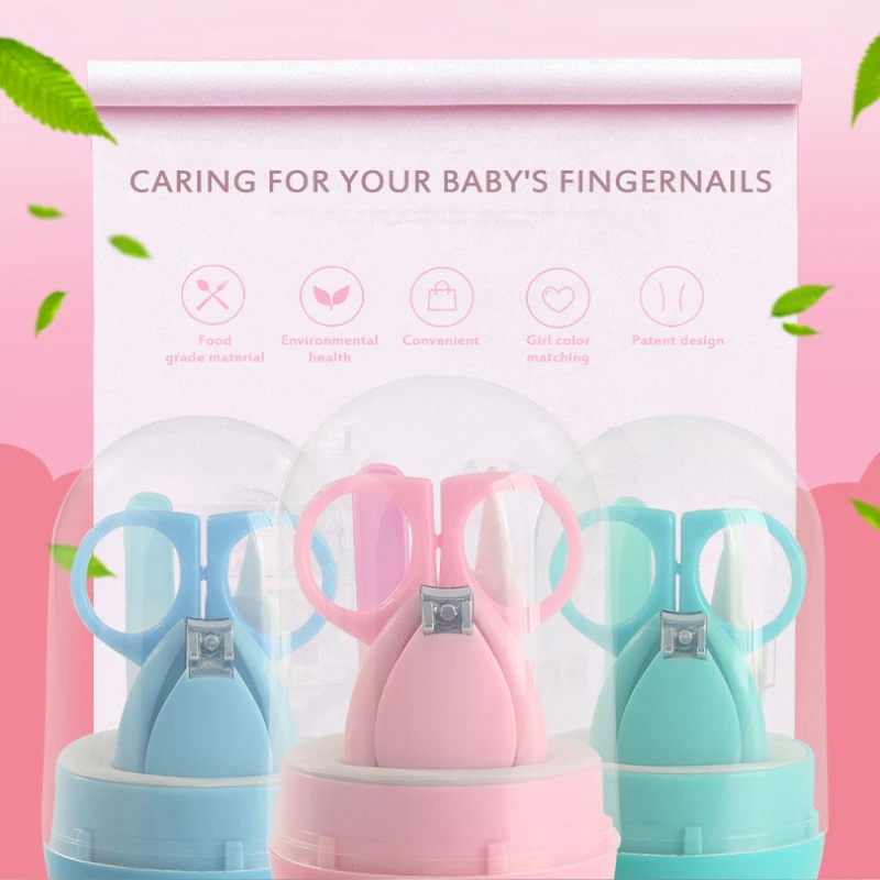 

4 Pcs Newborn Baby Items Childish Baby Nail Trimmer Trimmer Cutter Health Care For Infant Boy Children Newborns Kids Nail Care