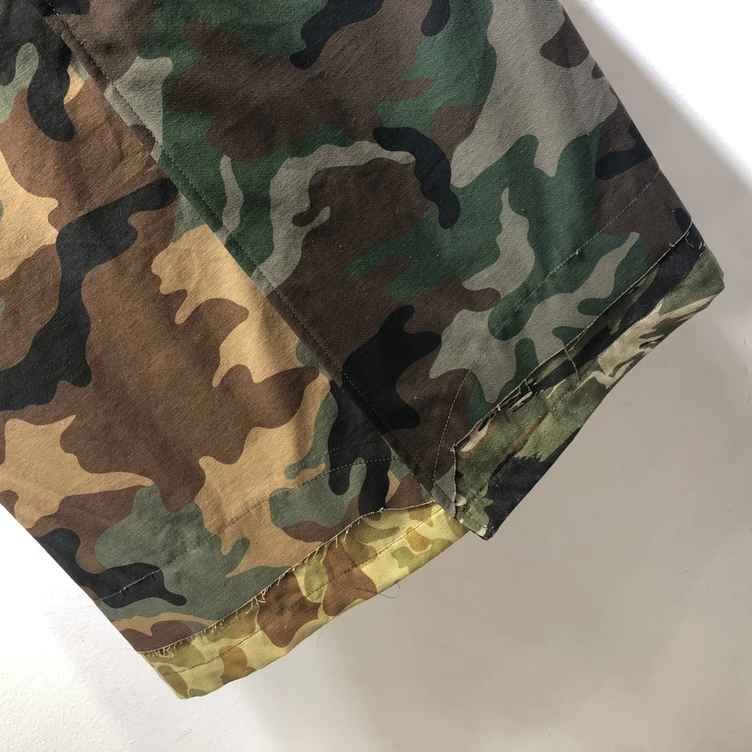 

2021 new ladies high-quality fashion long-sleeved lapel print multi-piece stitching windbreaker 0309