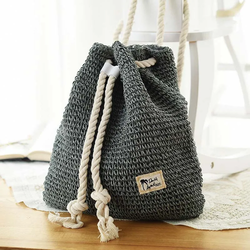 4 шт./лот летний женский соломенный рюкзак ручной работы праздничная