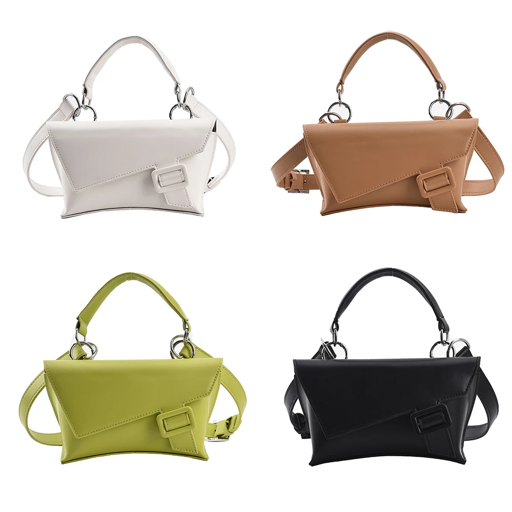 

Ladies Exquisite Solid Color Shoulder Bags Small Women PU Leather Handbags Single Strap Square Messenger Bags
