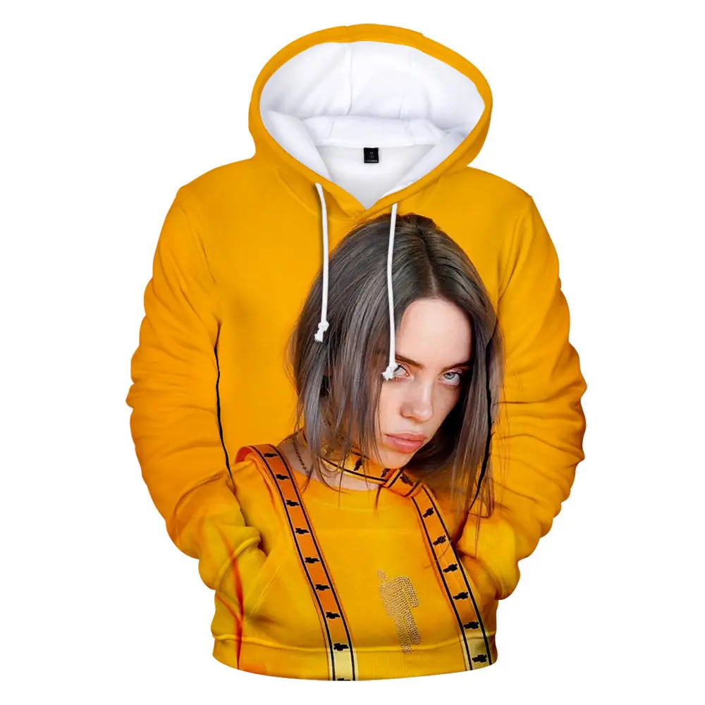 14 Модный дизайн Billie Eilish 3D толстовки Толстовка для мужчин и женщин Billie Eilish толстовки с капюшоном осенне-зимняя одежда куртки - Цвет: 14