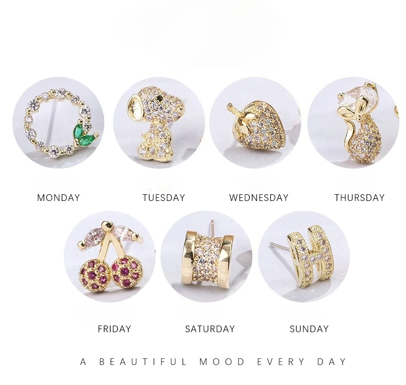 

Emerging trend designer high-quality Valentine's Day selling new week earrings women's fashion love Pearl zircon pendant jewelry